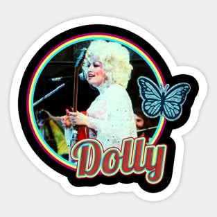 Retro dolly parton Sticker